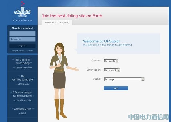 OKCupid��(y��ng)���ṩ�����ڵ���λ�õļs��(hu��)��